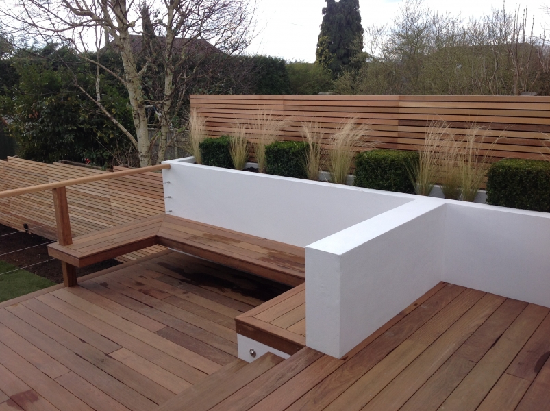 Ipe 21x145mm hidden fix decking and 20x45mm PAR Cedar Fence