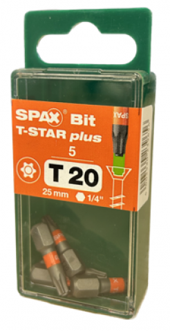 Spax T-star drive bits T20