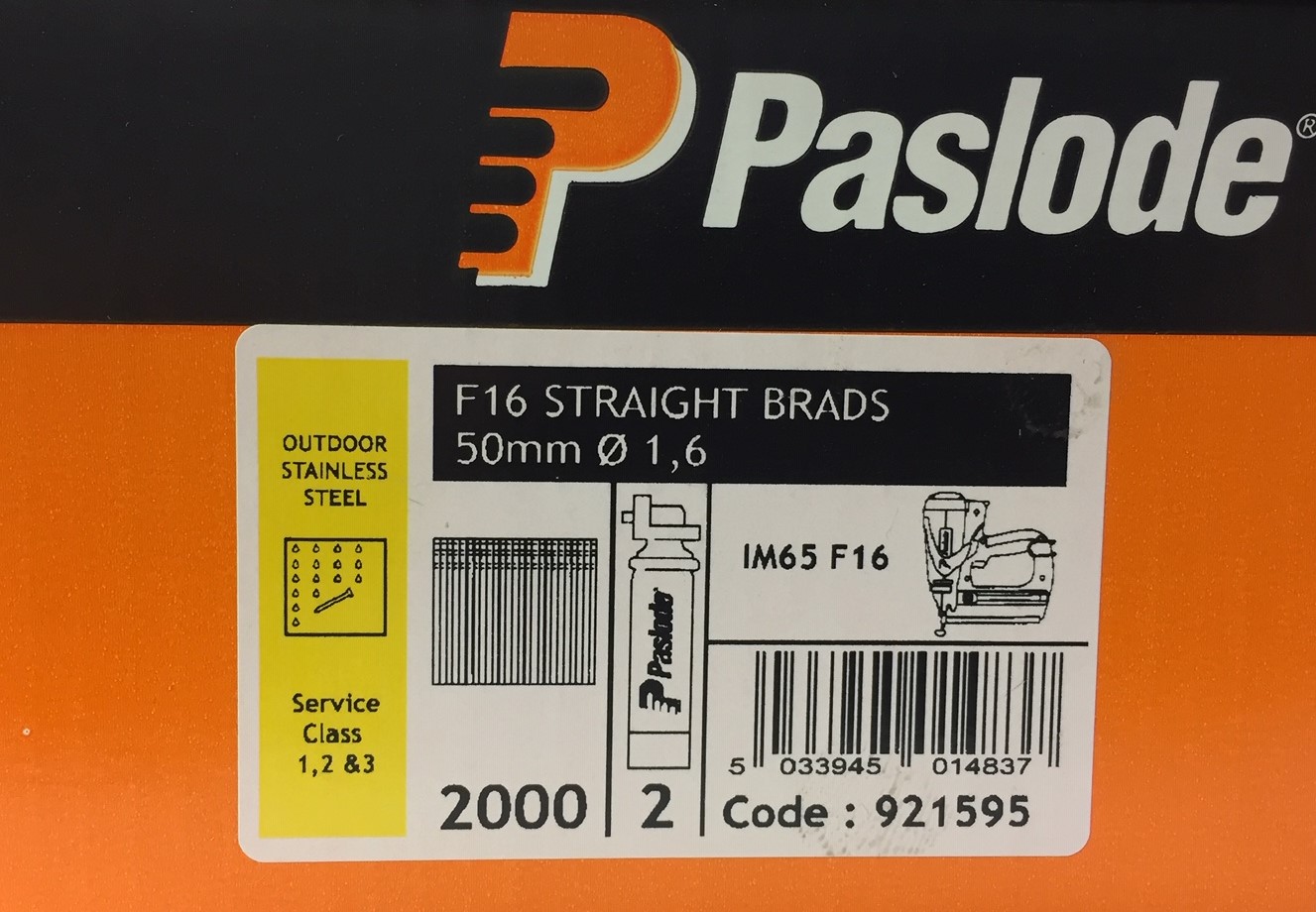 Paslode Stainless Steel Brad Straight Paslode Nails